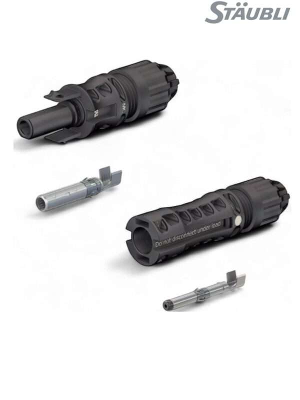 Stäubli MC4-Evo2 Steckverbinder Set aus Stecker und Buchse für 4–6mm² Solarkabel, Originalqualität für Photovoltaikanlagen