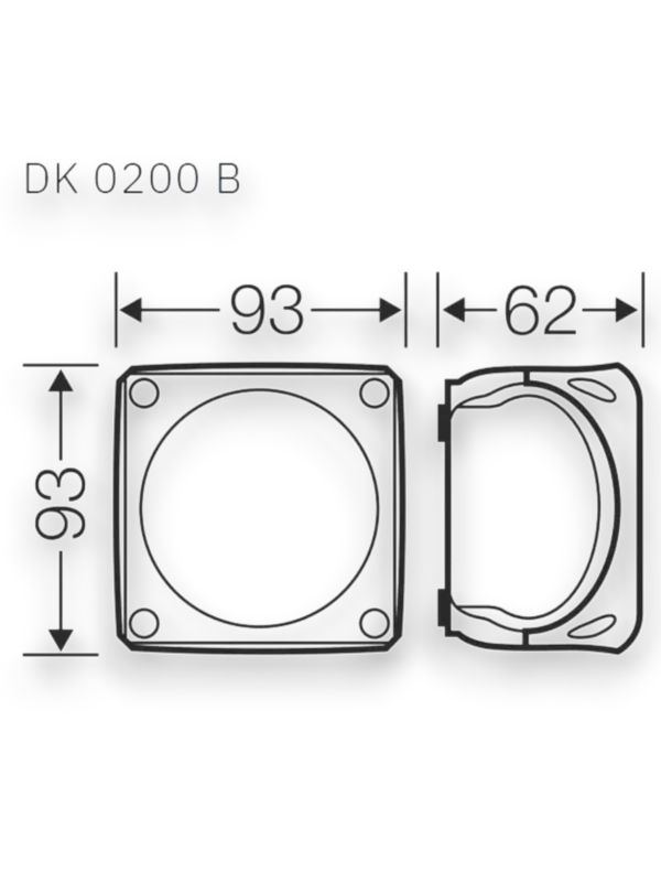 hensel dk0200 b einspeisesteckdose schwarz ip66 – wieland rst20i3 für balkonkraftwerk | vde konform DK 0200 B Maße