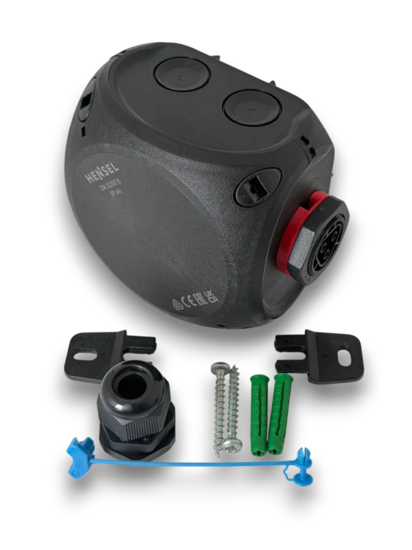 hensel dk0200 b einspeisesteckdose schwarz ip66 – wieland rst20i3 für balkonkraftwerk | vde konform Hensel DK0200 B Einspeisesteckdose schwarz IP66 – Wieland RST20i3 für Balkonkraftwerk | VDE-konform